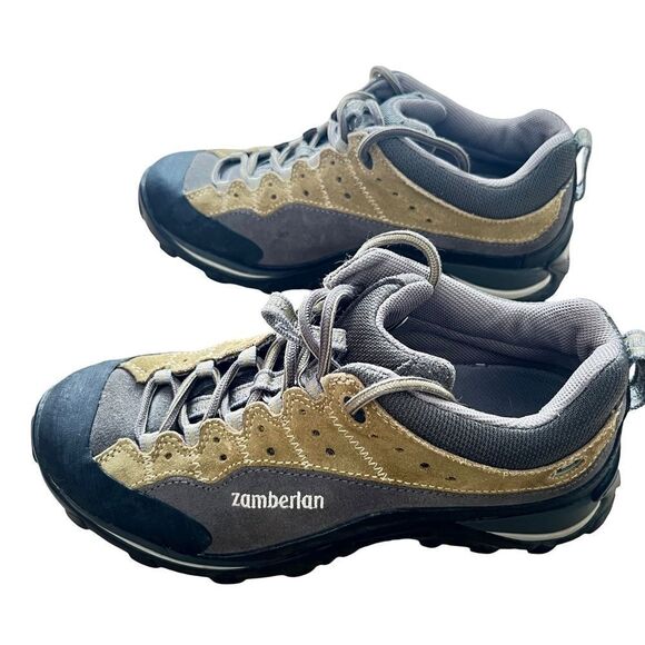 Zamberlan Olive Green Grey Suede Lace Up Hiking Trail Sneakers - Picture 5 of 11